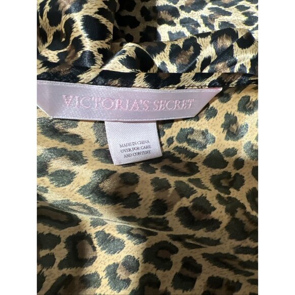 VICTORIA'S SECRET Leopard Print Satin Women's Maxi Dress M  Lingerie - Picture 13 of 16